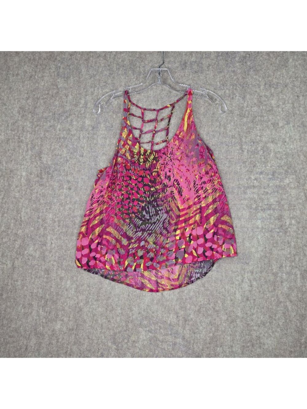 Hang Ten Womens Sleeveless Multicolor Tank Top Large Polyester Lightweight